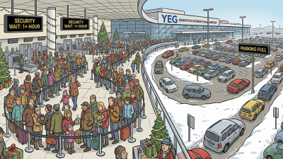 [12월 23일] YEG 공항 '가장 바쁜 날', 보안 검색 대기 1시간 이상