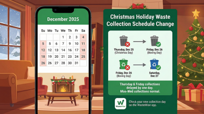 [12월22일]크리스마스 연휴, 쓰레기 수거 일정 변경 안내