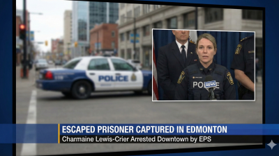 버팔로 세이지 웰니스 하우스 탈출 수감자, 에드먼턴 시내서 검거