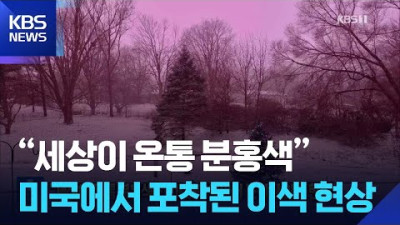 “세상이 온통 분홍색”…미 아이오와서 포착된 이색 현상